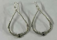 Stonework Earrings (Silver)