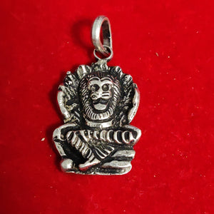 Pure silver Narasimha pendant