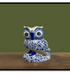 Metal Blue Pottery Owl
