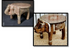 Wooden Elephant Table Small Embossed(JZZ)