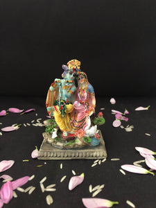 Radha Krishna Asana Deity 3.5" Murti